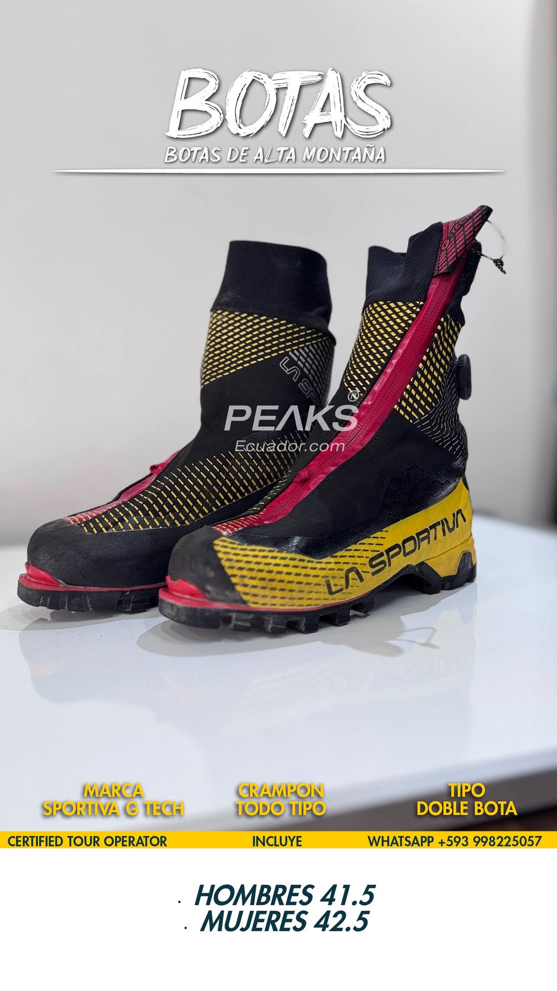 Botas La Sportiva G-Tech · H 41.5 / M 42.5 — PEAKS Ecuador